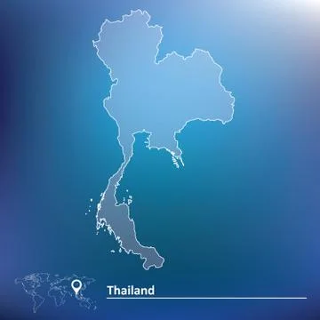 Map of Thailand Stock Illustration