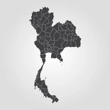 Map of Thailand Illustrazione stock