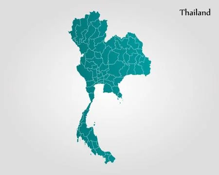 Map of Thailand Stock Illustration