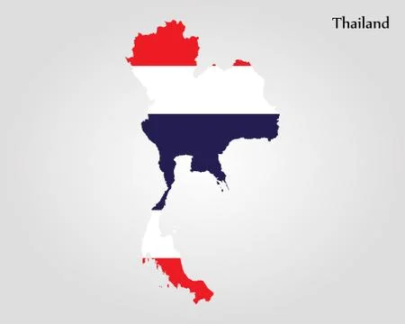 Map of Thailand Stock Illustration