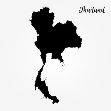 Map of Thailand Stock Illustration