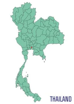 Map of Thailand Stock Illustration