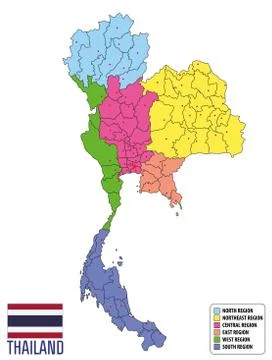 Map of Thailand Stock Illustration