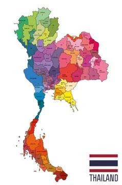 Map of Thailand 스톡 일러스트
