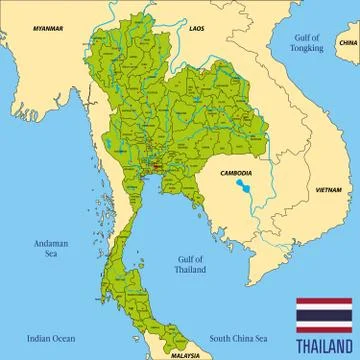 Map of Thailand Illustrazione stock