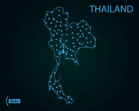 Map of Thailand. Vector illustration. World map Stock-Illustration