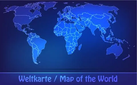 Map of thr world Stock Illustration