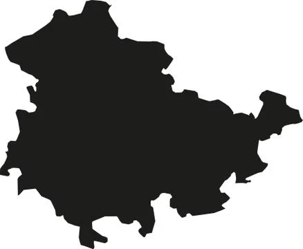 Map of Thuringia イラスト素材