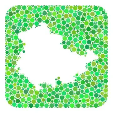 Map of Thuringia State - Dotted Mosaic with Subtracted Space Illustrazione stock