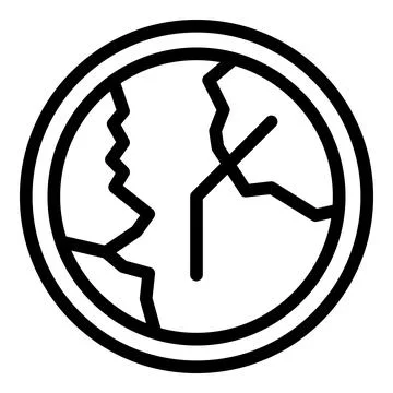 Map time icon outline vector. World zone Stock Illustration