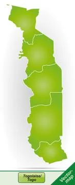 Map of togo Stock Illustration