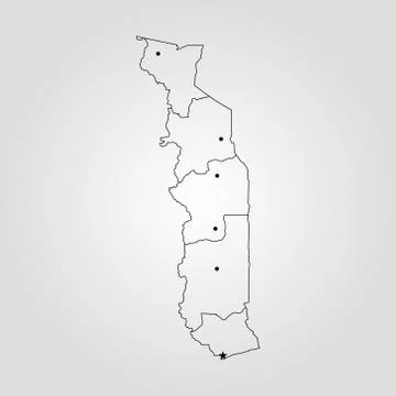 Map of Togo Stock Illustration