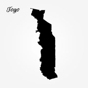 Map of Togo Illustrazione stock