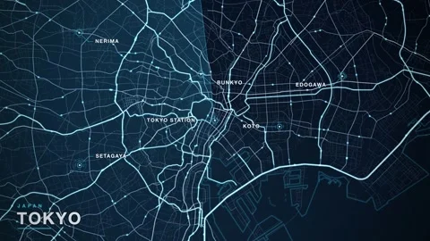 Map of Tokyo Vidéo 340997401