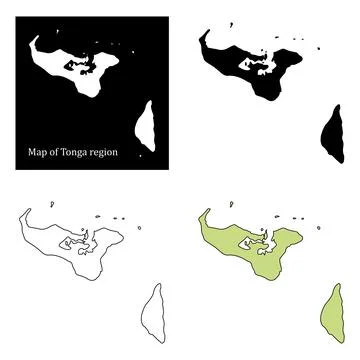 Map of Tonga region Stock Illustration