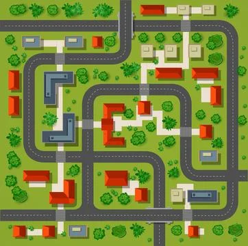 Map of a top view 스톡 일러스트
