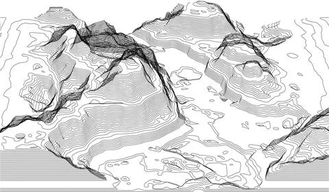 Map of the topography line. Vector abstract topographic map concepts with per 스톡 일러스트