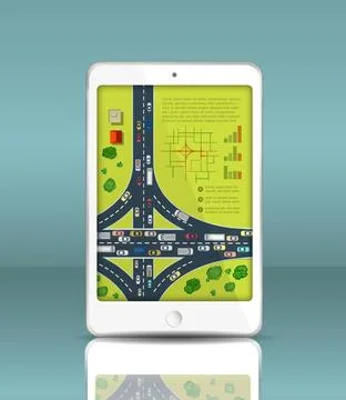 Map of traffic Illustrazione stock
