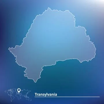 Map of Transylvania Stock Illustration