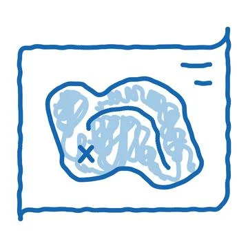 Map Treasure doodle icon hand drawn illustration Stock Illustration