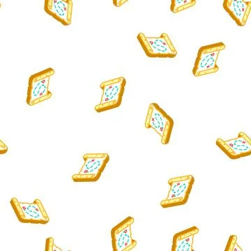 Map treasure isometric icon seamless pattern Stock Illustration