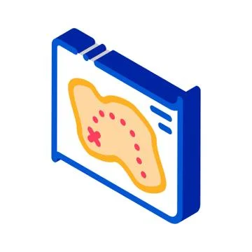 Map Treasure isometric icon vector illustration Stock Illustration