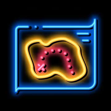 Map Treasure neon glow icon illustration Stockillustratie