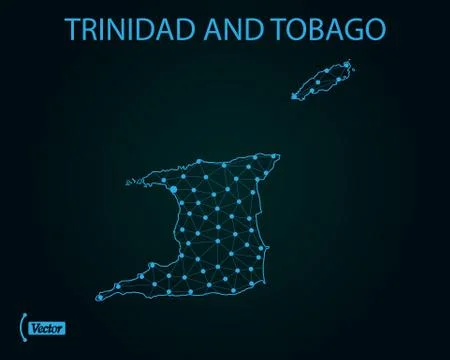 Map of Trinidad and Tobago. Vector illustration. World map Stock-Illustration