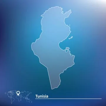 Map of Tunisia Stock Illustration
