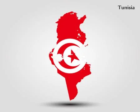 Map of Tunisia Stock Illustration