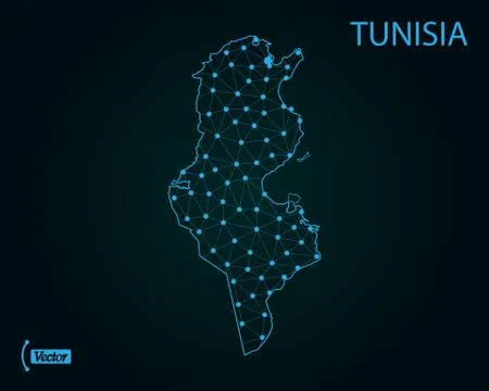 Map of Tunisia. Vector illustration. World map Stock-Illustration