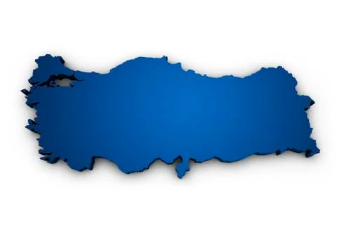 Map of turkey 3d shape Stock Illustration