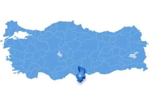 Map of Turkey, Hatay Stock Illustration