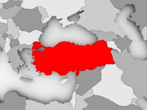 Map of Turkey Stock Illustration