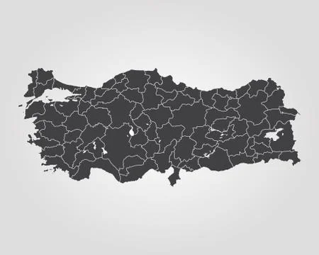 Map of Turkey Stock Illustration