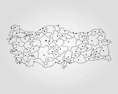 Map of Turkey Stock Illustration