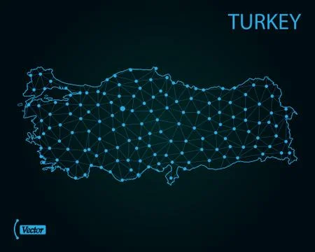 Map of Turkey. Vector illustration. World map Stock Illustration