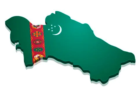 Map Turkmenistan Stock Illustration