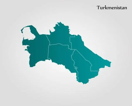 Map of Turkmenistan Stock Illustration