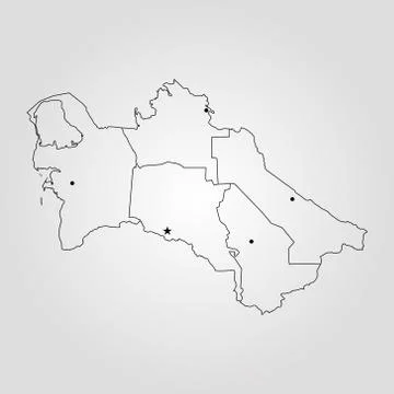 Map of Turkmenistan Illustrazione stock