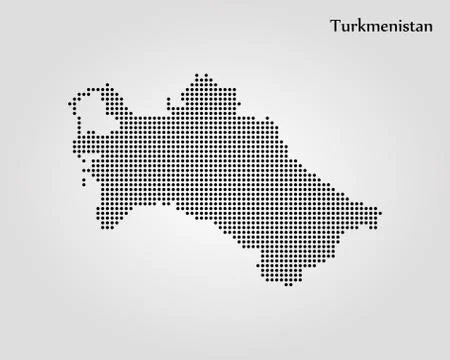 Map of Turkmenistan. Vector illustration. World map Stock Illustration