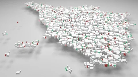 Map of Tuscany - Italy Stock Footage 92004618