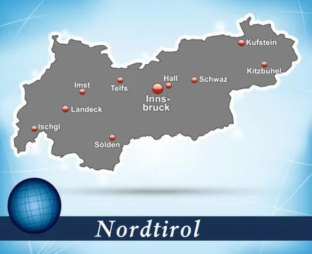 Map of tyrol Stock Illustration