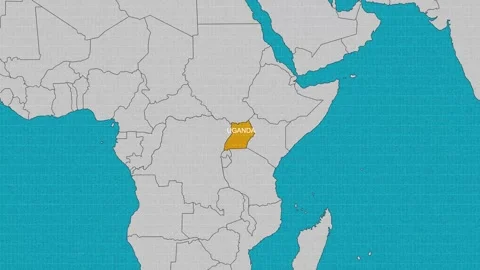 Map of Uganda Stock Footage 295294351