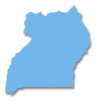 Map of Uganda Stock Illustration