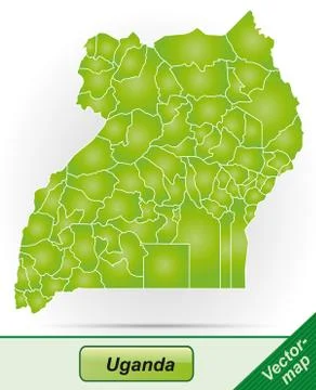 Map of uganda Stock Illustration