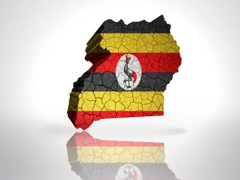 Map of uganda Illustrazione stock