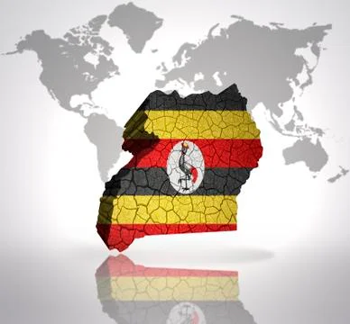 Map of uganda Illustrazione stock