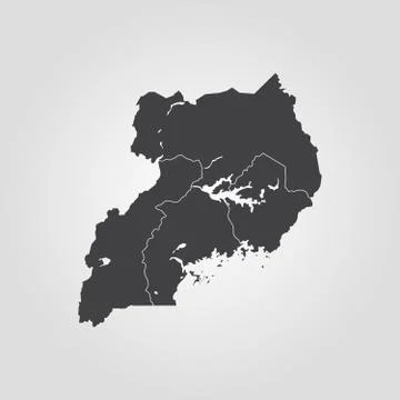 Map of Uganda Stock Illustration
