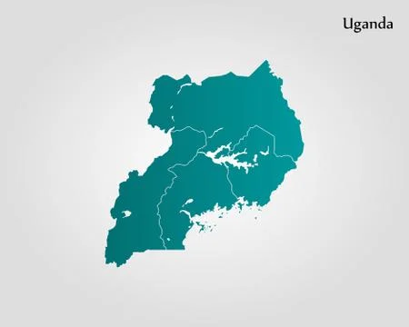 Map of Uganda Stock Illustration